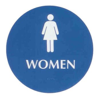 Restroom Braille Sign - Large ADA - Women
