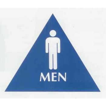Restroom Braille Sign - Large ADA - Men