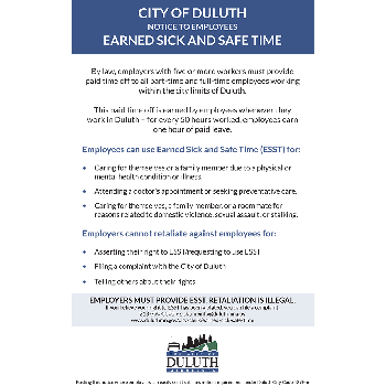 City of Duluth Earned Sick and Safe Time