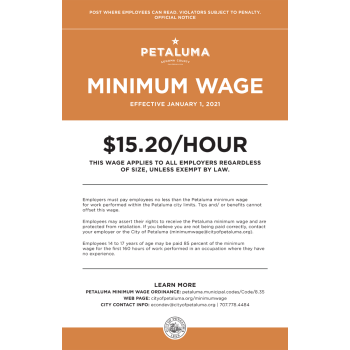 Petaluma Minimum Wage