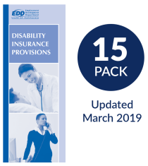 State Disability Insurance Provisions Pamphlet - 15 Pack